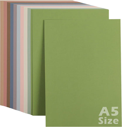 60 Sheets Morandi Mixed Colors Cardstock 8.5 x 11 Inch Card Stock Boho Paper 250GSM/92LB Thick Paper for Card Making Scrapbooking DIY Crafts UAP31MX60