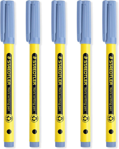 STAEDTLER 307 Noris Writing Pen - Handwriting Pens - 0.6mm Line Width - Ideal for School, Work, Office, etc (Blue)