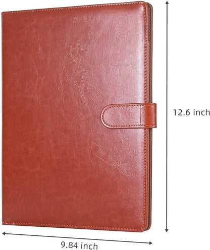 Clipboard Folder Padfolio A4, Mymazn Writing Portfolios Faux Leather Clipboards with Cover for Legal Pad Holder Letter Size 8.5 x 11 for Business Conference Notepad Clip Board (Gray Green)