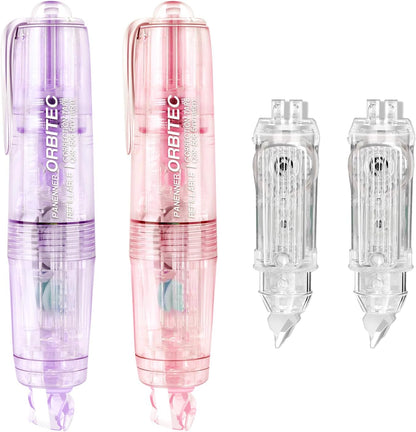 White Correction Tape,Refillable Retractable Quick Dry Aesthetic Cute Correction Tape Pen, with Easy to Use Mini Small Pen Shaped Applicator (refillable)