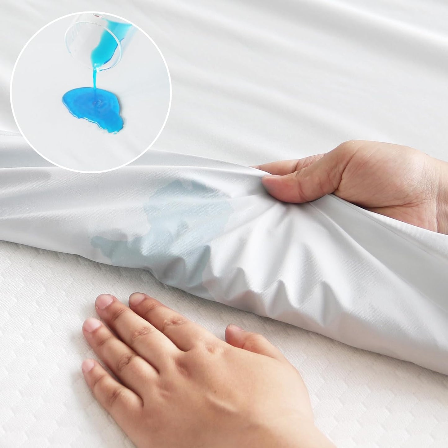Magik & Kover Twin Mattress Protector Waterproof Cover 2 Pack, Waterproof Bed Twin Fitted Sheet Only, Machine Washable Deep Pocket Single Size Mattress Cover for Kids with Elastic Rubber Band, Grey