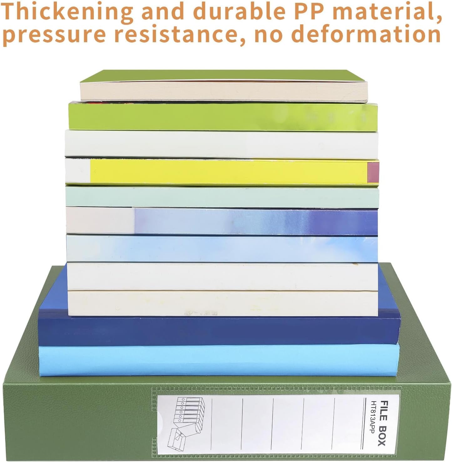 HUA JIE 2 Pack A4 Storage File Boxes Archives Case,65mm Spine,Box File Document Storage Box with Metal Clip for Office School -Black