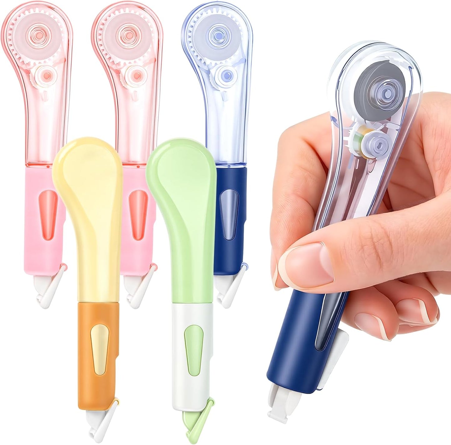 19.69ft Correction Tape Pens, Dry Instantly Correction Tape, Smooth Application, Stretch Resistant, Easy to Use Pen Style Applicator for School Office Supplies