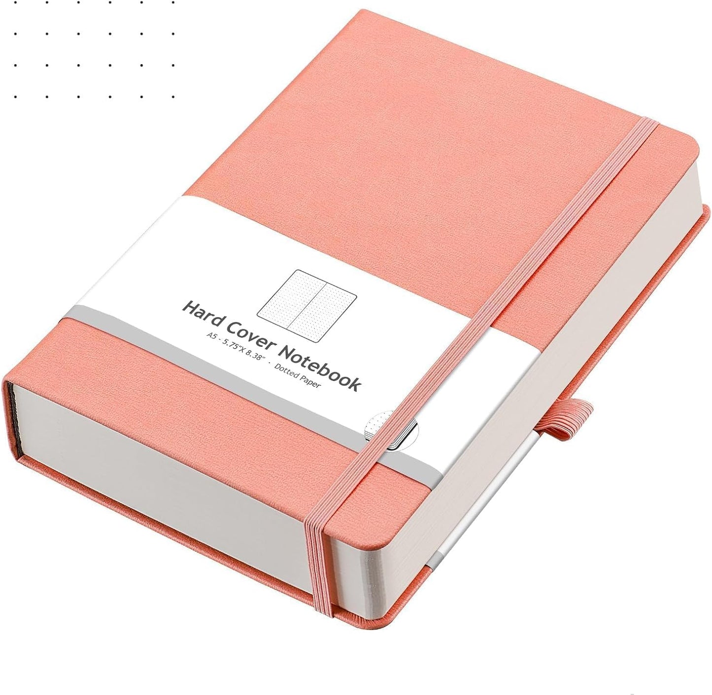 AHGXG Graph Paper Notebook - Grid Paper Notebook Large A4 8.5''×11'', 320 Pages Thick Journal, 100gsm Thick Graph Paper, Leather Softcover, Inner Pocket - Black