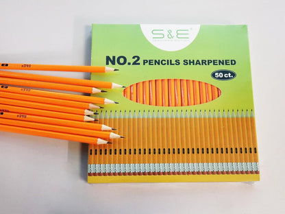 S & E TEACHER'S EDITION 360pcs Pre-sharpened Pencils with eraser top, No.2 pencils #2 HB pencil, Golf, Classroom, Pew, Back to school, 360 pcs/box