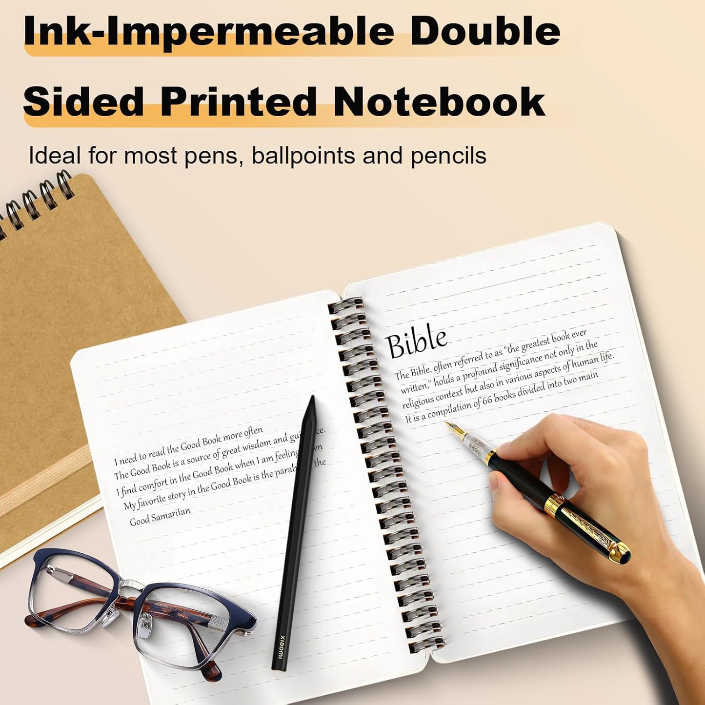 4 PCS Small Spiral Notebook 5x7, Spiral Journal Notebook, Notebooks for Work, Note Taking, School, Small Notebooks 5x7 with Strap, Cute Notebooks for Women 50 Sheets