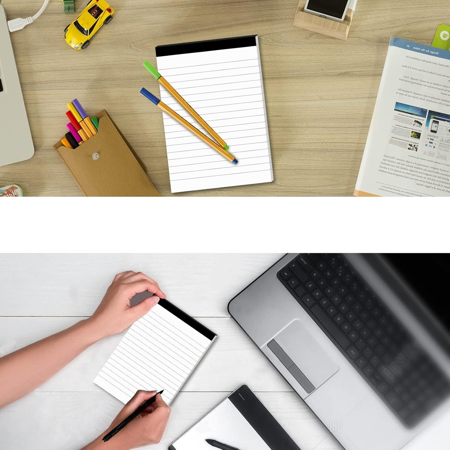 12 Pack Note Pads Refills 4 x 6 Inch Memo Pads Writing Pads, White Small Notepads Scratch Pads Mini Notepad with 30 Sheets Lined Paper in Each Pad