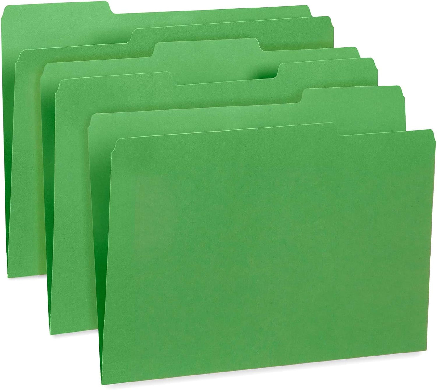 File Folder, 1/3 Cut Tab, Letter Size, Yellow, Great for Organizing and Easy File Storage, 100 Per Box