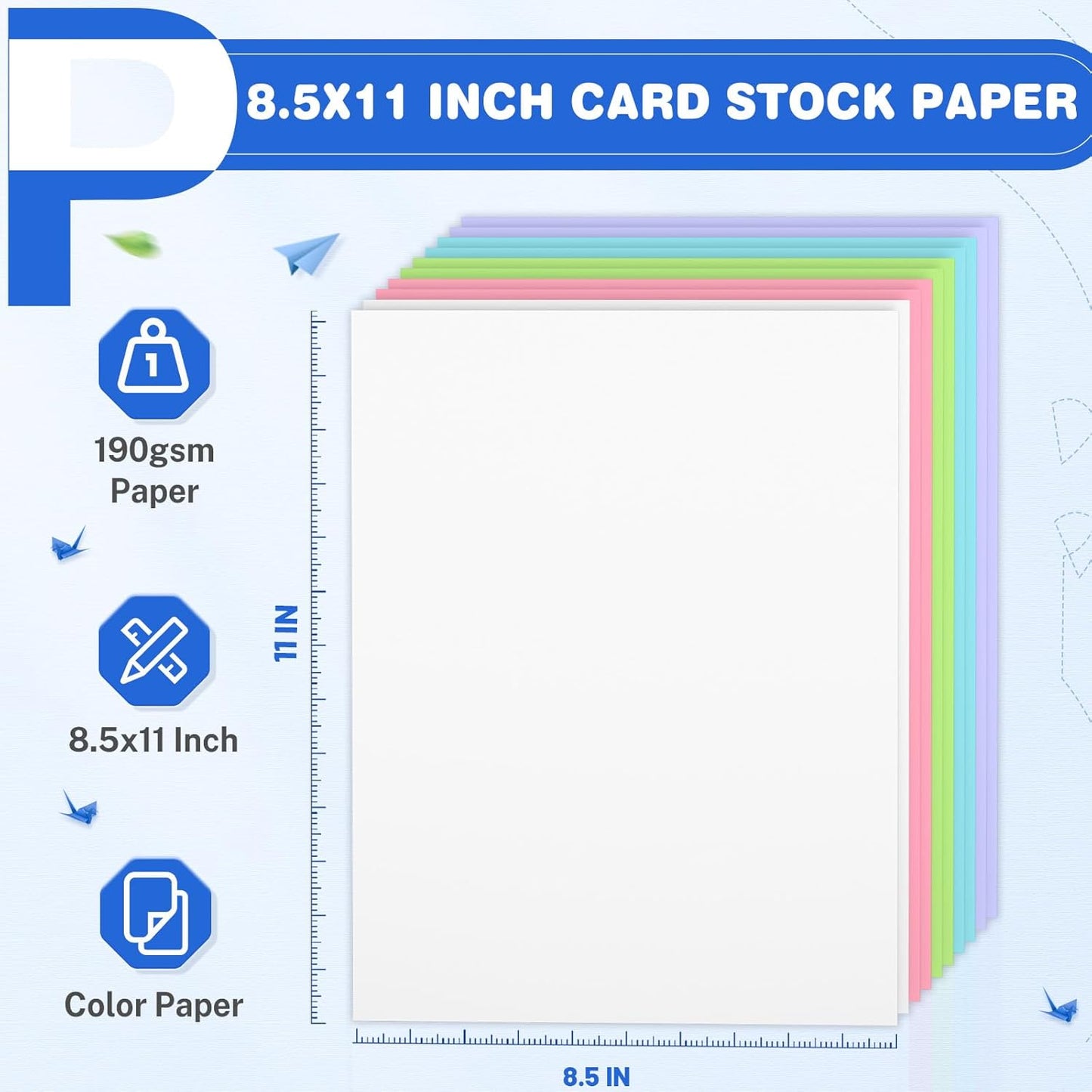 200 Sheets of Cardstock 8.5 x 11, Heavyweight Cover Cream Cardstock Printer Paper 8.5 x 11, 190 gsm Ivory Card Stock Paper for Wedding Invitations, Elegant Stationery, Scrapbooking & DIY Crafts