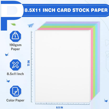 200 Sheets of Cardstock 8.5 x 11, Heavyweight Cover Cream Cardstock Printer Paper 8.5 x 11, 190 gsm Ivory Card Stock Paper for Wedding Invitations, Elegant Stationery, Scrapbooking & DIY Crafts