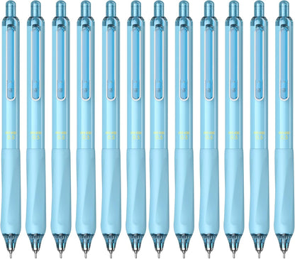 ParKoo Gel Pens Quick Dry Ink Fine Point 0.5mm, Retractable Rolling Ball 6 Black/6 Blue Ink Pen, Click Silent Pens Set for Journaling Notetaking Drawing Sketching Smooth Writing Non Bleed 12pcs