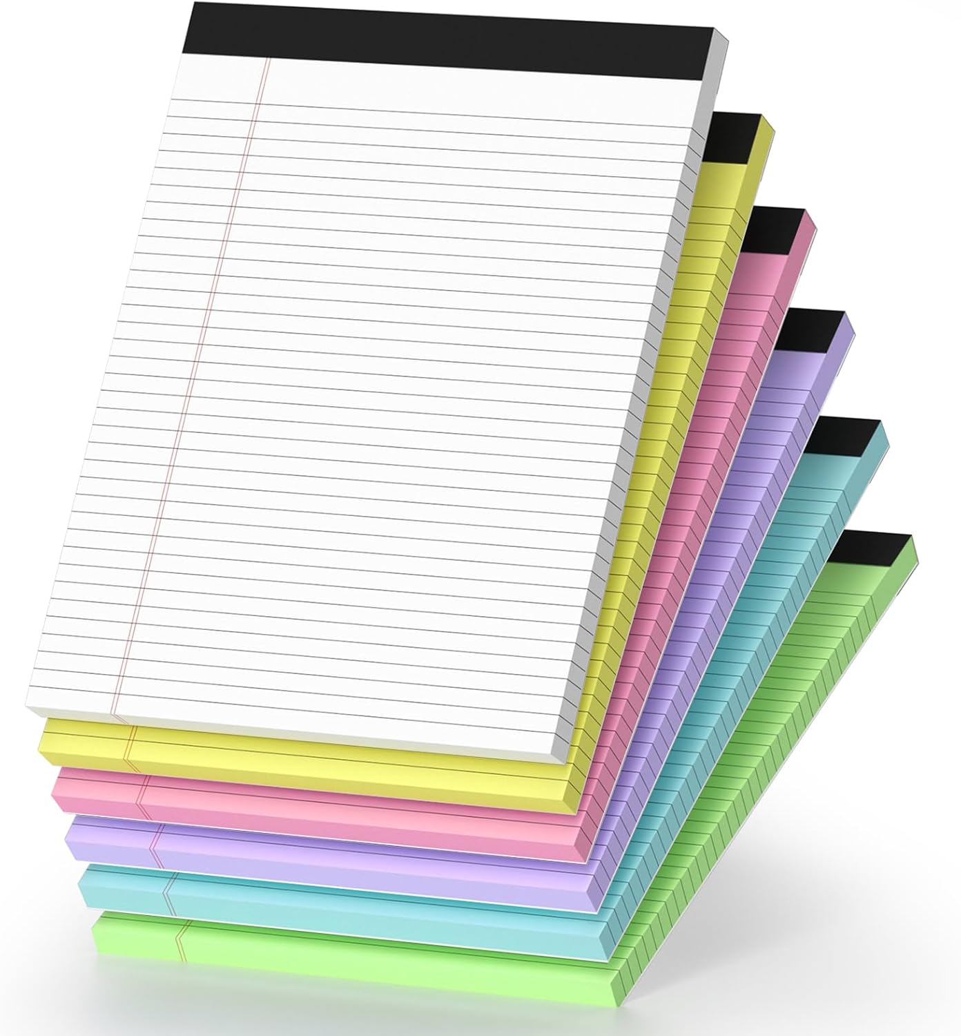 12 Pack Legal Pads 8.5 x 11 College Ruled 600 Sheets Note Pads 8.5 x 11 Inch Notepads Perforated Writing Pads 8.5 x 11 Pads of Paper Lined White Paper, 50 Sheets per Notepad for Home, Office, School