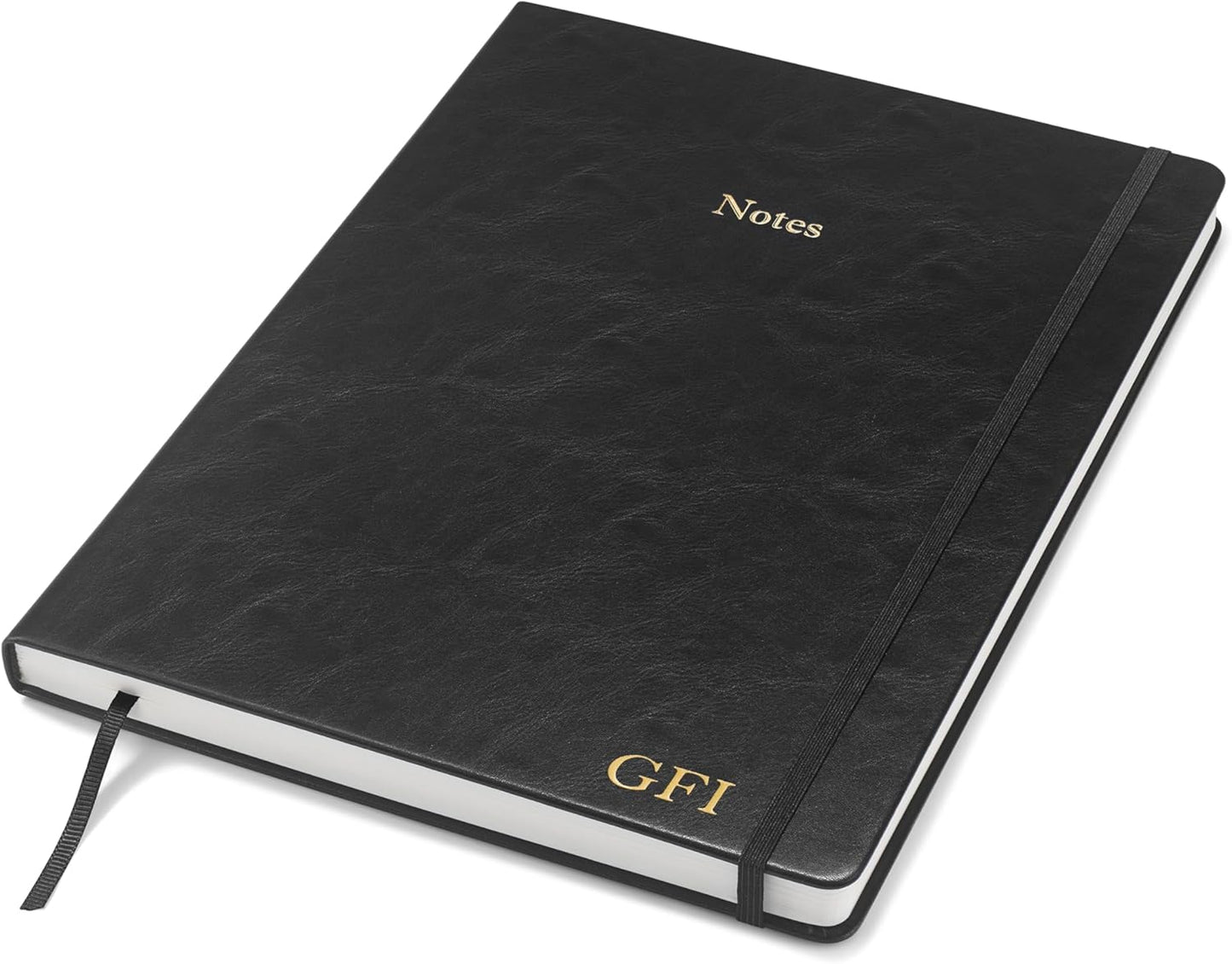 Wykeham's Executive Notebook – 8.5" x 12" – Customization Available (Personalized Black – Lined)
