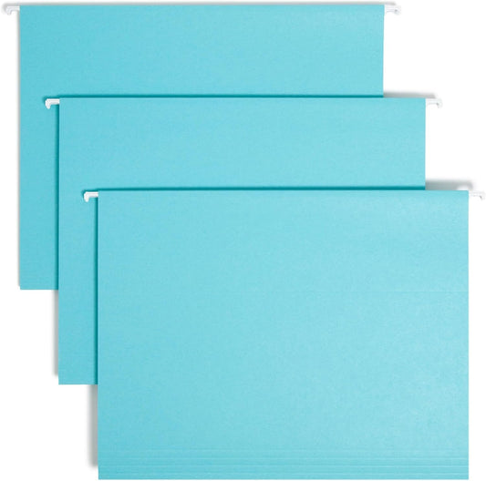 Smead Standard Hanging File Folders, 25 Count, Assorted Primaries, 1/5-Cut Adjustable Tabs, Letter Size (64059)