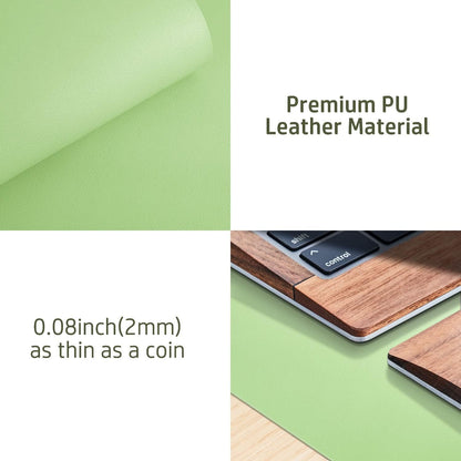 Aothia Leather Desk Pad Protector, Mouse Pad, Office Desk Mat, Non-Slip PU Leather Desk Blotter, Laptop Desk Pad, Waterproof Desk Writing Pad for Office and Home (Black,36" x 17") - Colors B