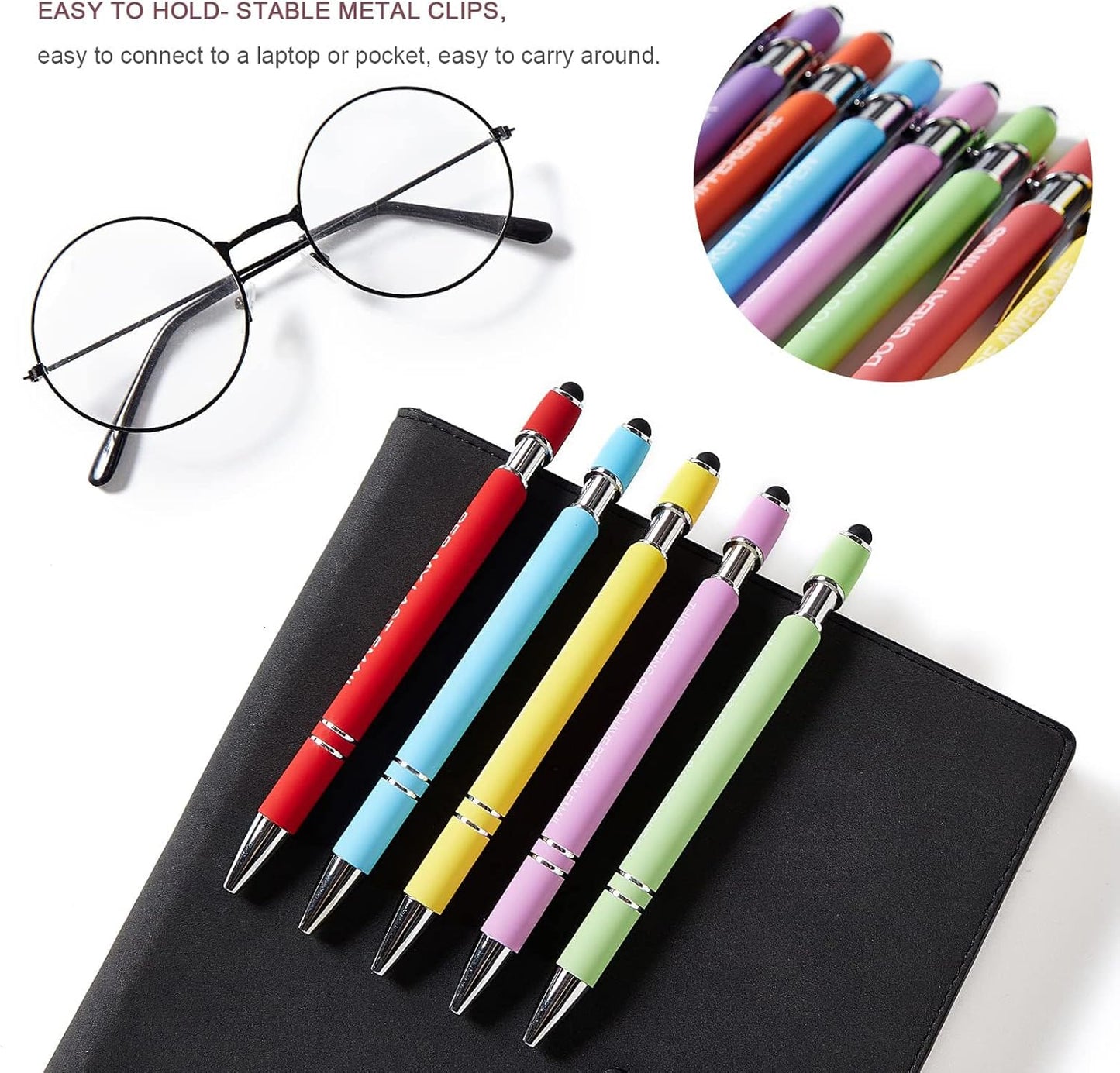 20 Pieces Ballpoint Pen Refills Black Ink 1.0mm Medium Point Smooth Writing Replacement Gel Ink Refills for Retractable Ballpoint Pen School Office Supplies