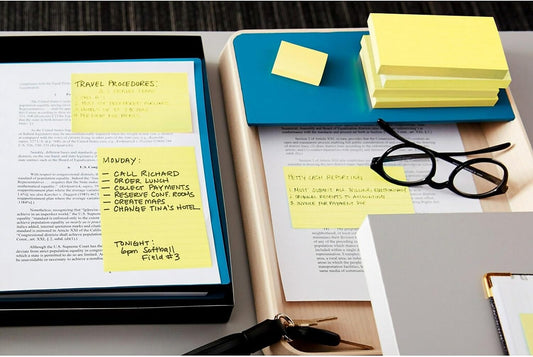 Post-it Notes, 4 in x 6 in, 5 Lined Sticky Note Pads, 100 Sheets per Pad, Beachside Café Collection, School Supplies and Office Products
