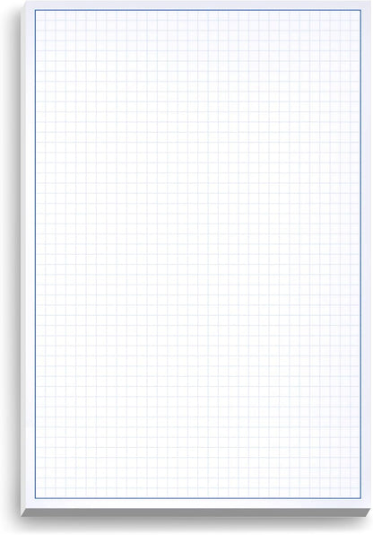 Graph Paper Pad for Blueprint Drawings, Drafting, Engineering Drawing, and Planning - Graph Paper 11x17 Blueprint Quadrille Grid Paper Pads with Blue Lines, High Brightness 50 Sheets (1-Pack)