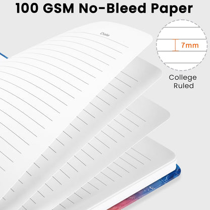 CICPAP Lined Spiral Journal Notebook, A5 College Ruled Notebook for Journaling, Note-Taking, and Daily Planning, Durable Hardcover with an Elegant Design, Purple
