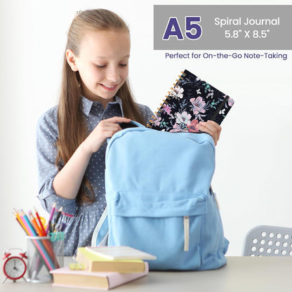 CICPAP Lined Spiral Journal Notebook, A5 College Ruled Notebook for Journaling, Note-Taking, and Daily Planning, Durable Hardcover with an Elegant Design, Purple