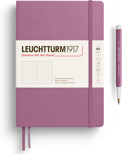 LEUCHTTURM1917 - Notebook Hardcover Medium A5-251 Numbered Pages for Writing and Journaling - Thinking Ahead (Plain Paper, Spice Brown)