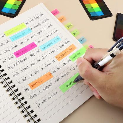600 Pieces Sticky Index Tabs Page Flags, ALOTCHE Transparent Sticky Notes with Box Book Sticky Tabs for Annotating Books Page Marks Bookmarks Classify File