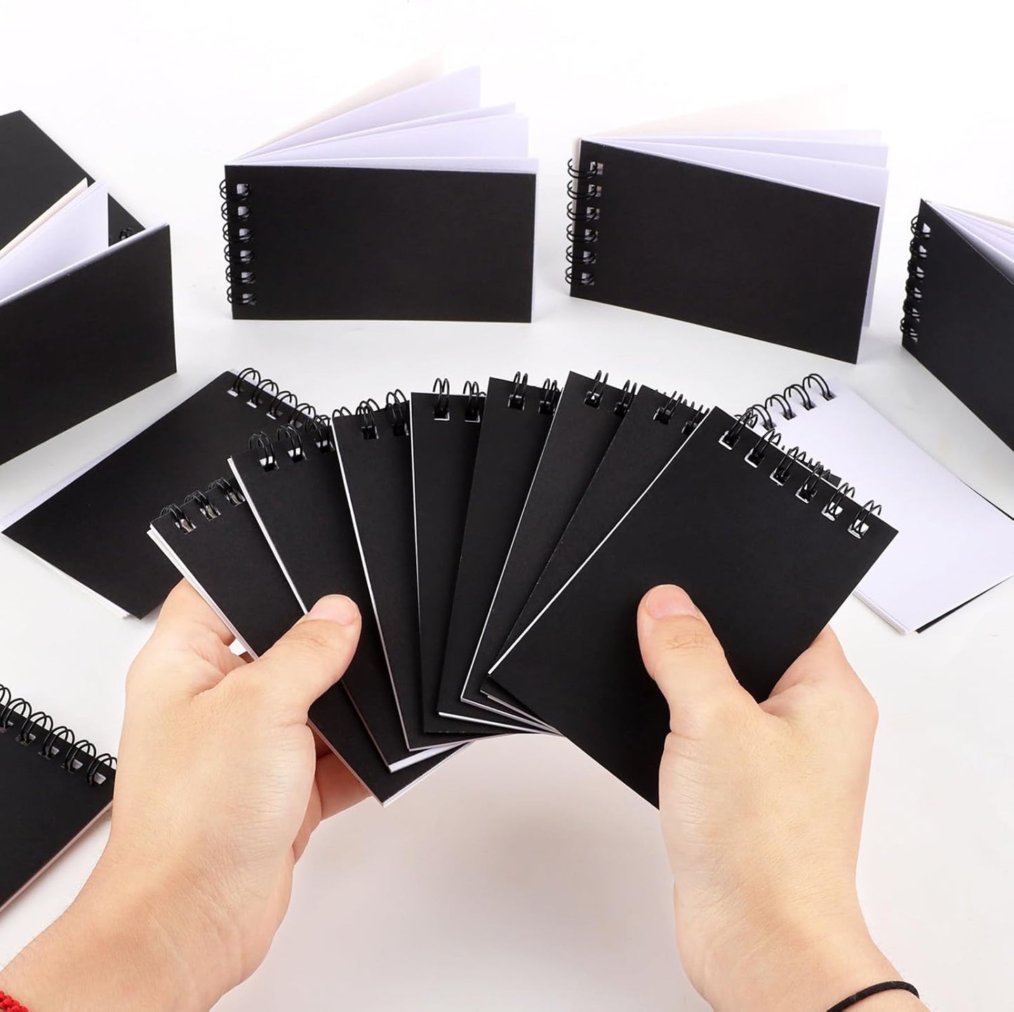 Hooqict 24 Pack Small Pocket Notebook Mini Notebooks Bulk Small Spiral Notepads with 8 Colors, Memo Note Pads for Kids, Work, Office, School, 3.9 x 2.4 Inches