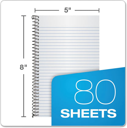 TOPS Second Nature Notebook, Recycled, 5 x 8 Inches, Narrow Rule, 80 Sheets per Book, Green Cover (74108)