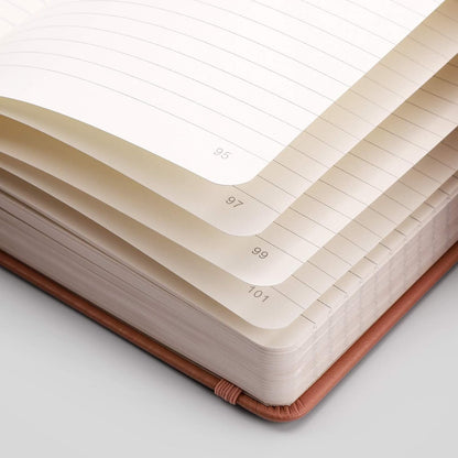 EMSHOI Graph Paper Notebook - 256 Pages A5 Graph Notebook/Journal, Hard Cover, 120gsm Thick Paper, Smooth PU Leather, Inner Pocket, 5.75'' × 8.38''-Black
