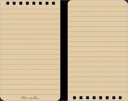 Rite in the Rain Weatherproof Top Spiral Notebook, 3" x 5", Black Cover, Universal Pattern, 3 Pack (No. 735-3X)