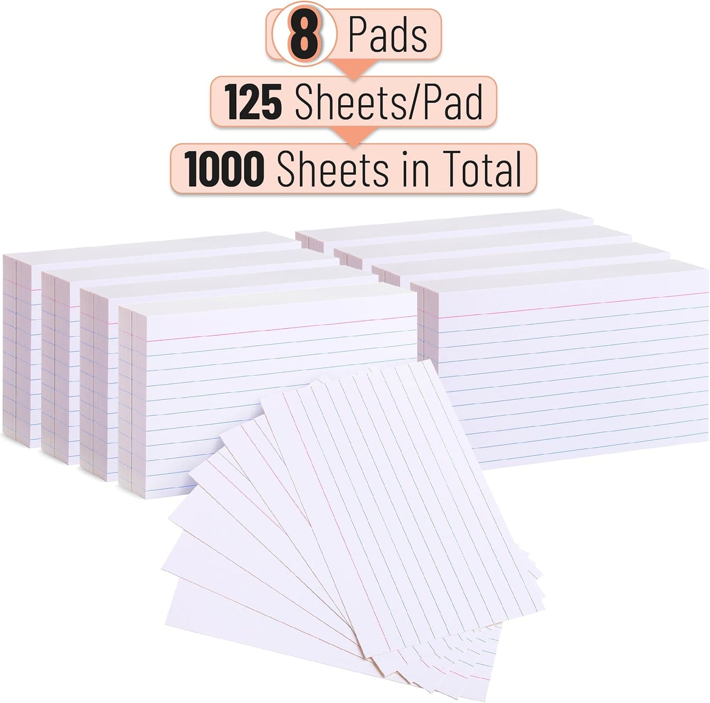 Mr. Pen- Lined Index Cards, 3x5, 100 Cards, Flash Cards, Note Cards, Index Card