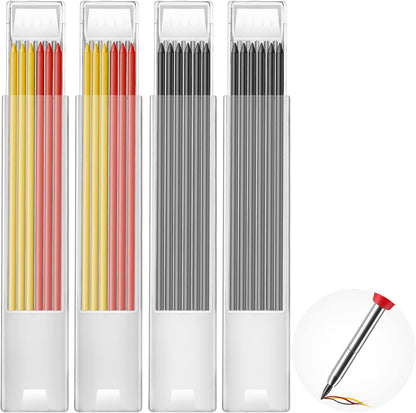 Hiboom 24 Pieces 2.8mm HB Refill for Carpenter Pencil, Study Long Lasting Pencil for Mechanical Pencil Woodworking Construction (Black)