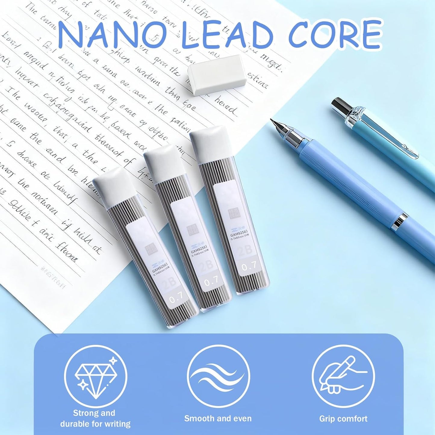 Mechanical Pencils 0.7mm,2B Pencil lead, School Supplies, Teacher Supplies, Drawing Pencils, Sketching Pencils, 4 of pack