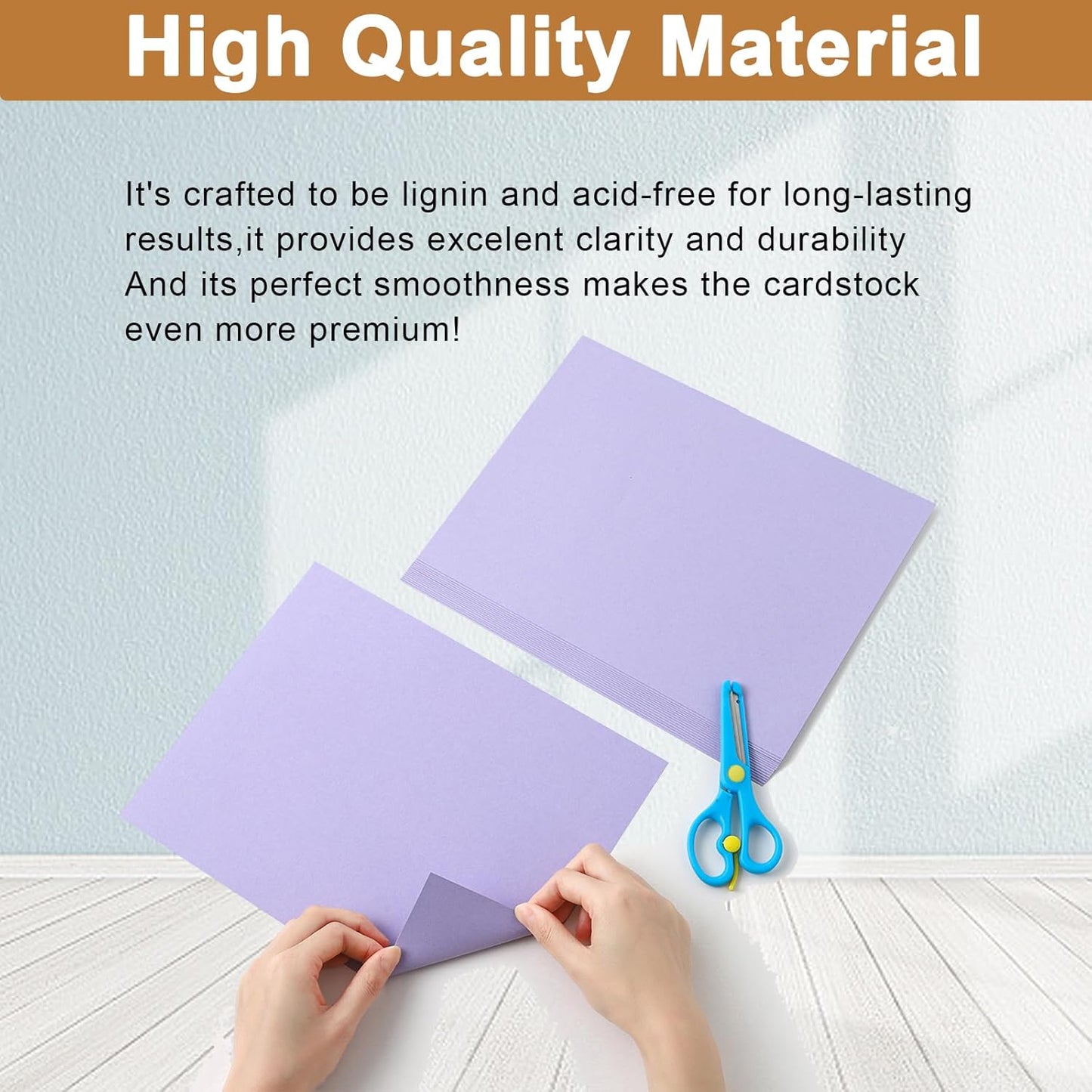 Silunkia 100 Sheets White Cardstock 5 Assorted Sizes Craft Paper, 200gsm/75lb White Card Stock Certificates Paper for DIY Cards Making, Business Cards, Wedding Invitations, School Crafting, Menus