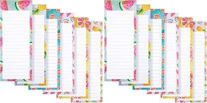 Juvale 6-Pack Magnetic Grocery List Pad for Fridge- Cute Shopping List Paper Note Pads for Refrigerator, To-Do Memos (6 Fruit Designs, 60 Sheets Each)