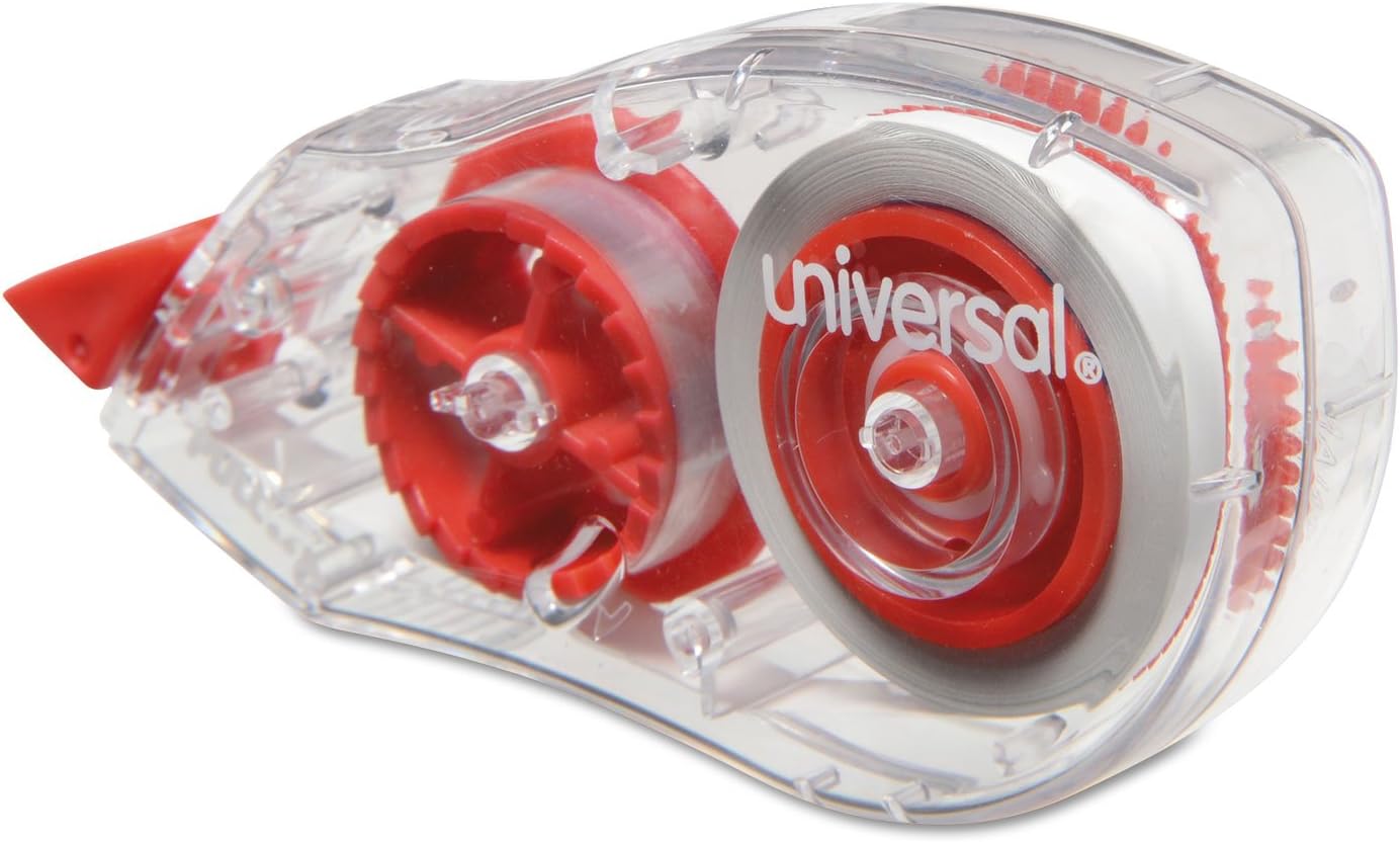Universal 75606 Correction Tape with Two-Way Dispenser, Non-Refillable, 1/5-Inch x 315-Inch, 6/Pack