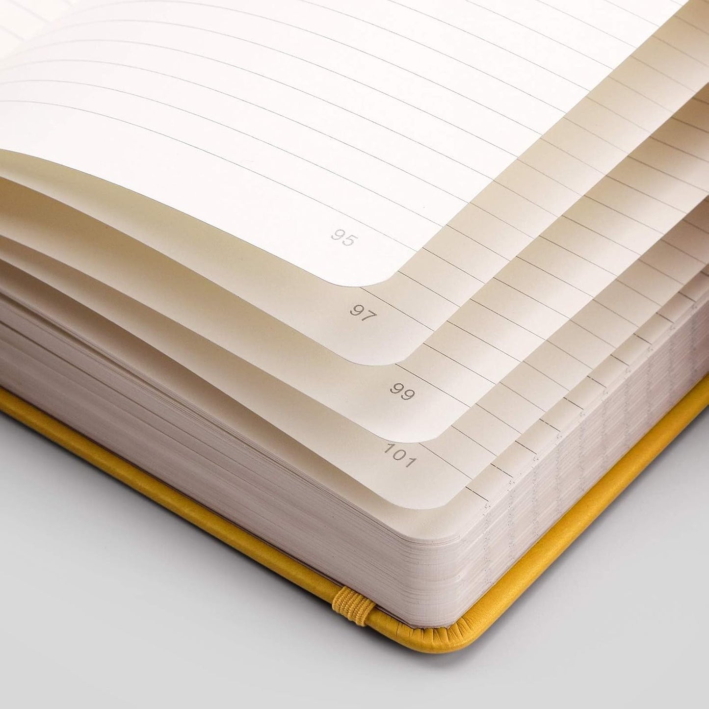EMSHOI Graph Paper Notebook - 256 Pages A5 Graph Notebook/Journal, Hard Cover, 120gsm Thick Paper, Smooth PU Leather, Inner Pocket, 5.75'' × 8.38''-Black