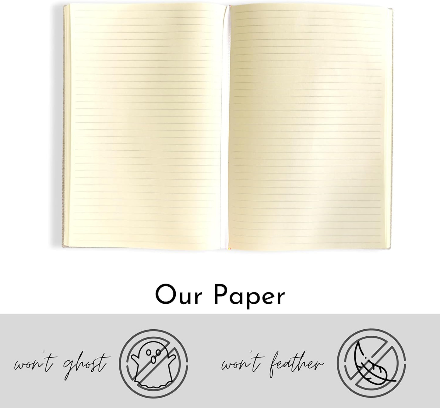 Portage Blank Hardcover Aesthetic Notebook Writing Journal – Bleed-Proof Paper Notepad for Journaling, High GSM, A5 Notebook, Cream Pages - Salmon, 6 x 8.5 Inches, 224 Pages