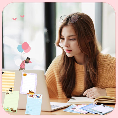 Gilprop 24 Pack Cat Sticky Notes Gift 3x4 Inch Cute Self Stick Notepads Adhesive Cartoon Cat Memo Pad Fun Kawaii Animal Sticky Notes for Teacher Women Valentines Office Home Christmas Pet Lover Gift