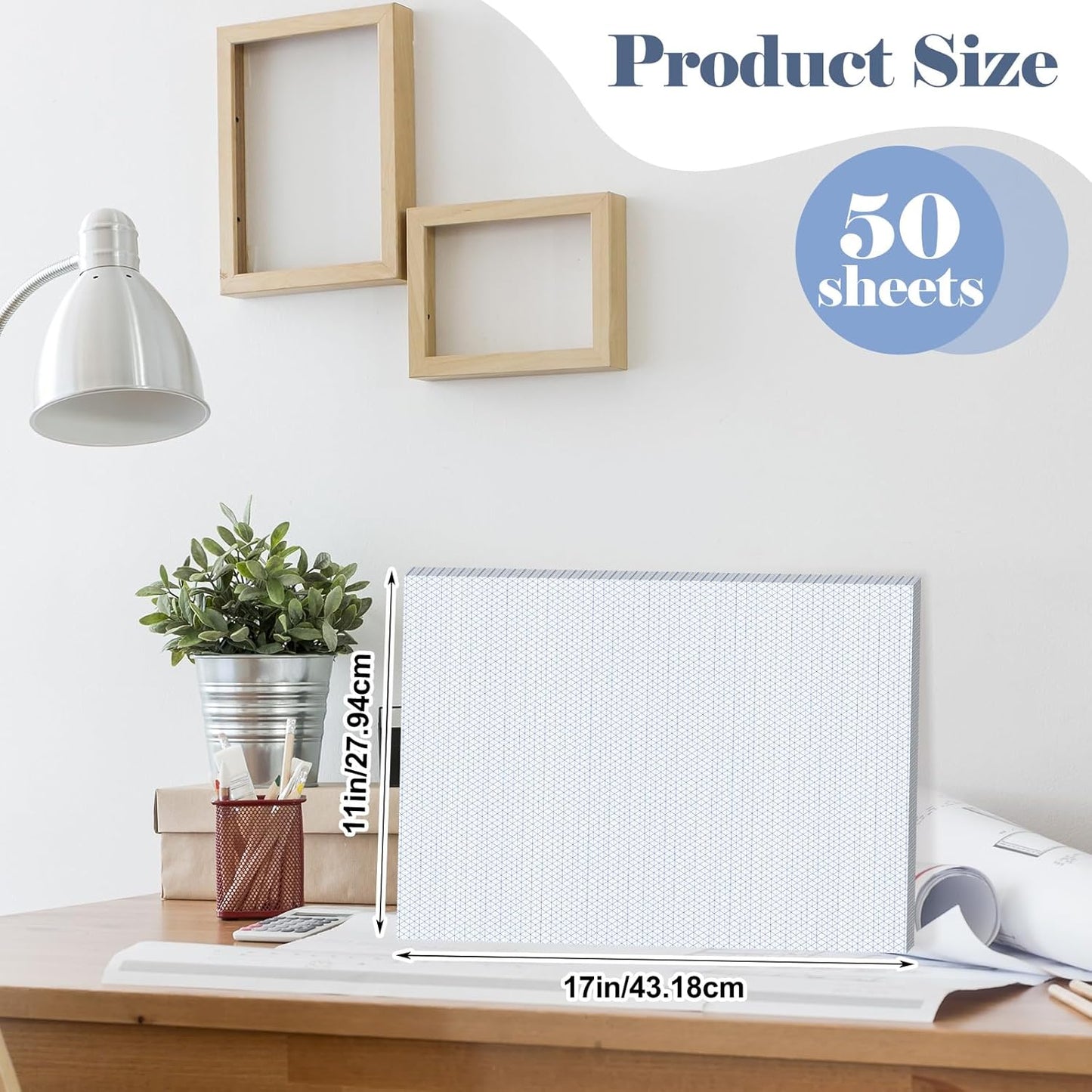 MotiMind 50 Sheets 8.5" x 11" Isometric Graph Paper Pad Isometric Paper Drafting and Graph Pads for 3D Designs Architecture Landscaping Engineering Drafting