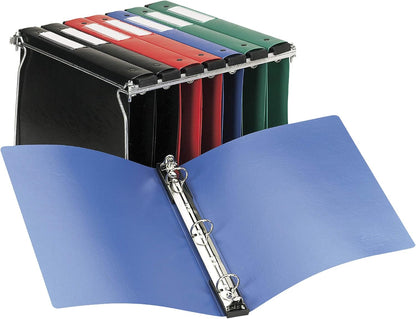 Avery Hanging Storage 3 Ring Binder, 1 Inch Round Rings, 1 Black Binder (14801)