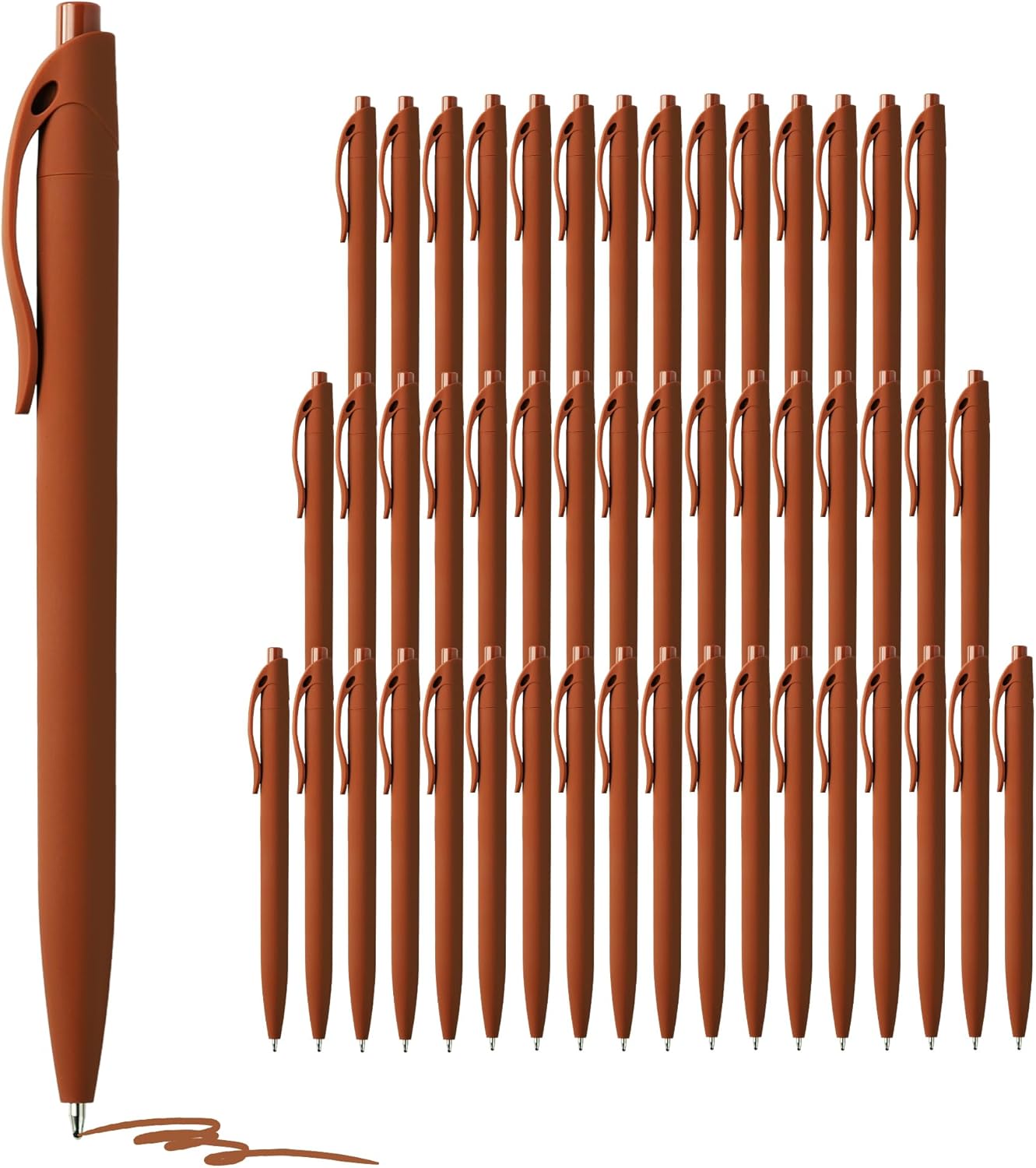 deegtran Pens Bulk, 50 Pack No Bleed Click Pens, Wholesale Retractable Ballpoint Pens, Pen Medium Point, Smooth Ink Pen, 1.0MM Blue Ink