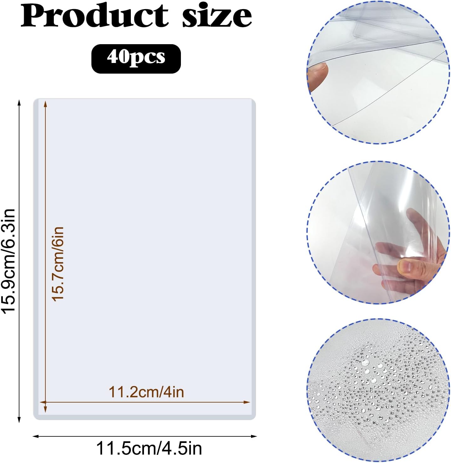 8.5" x 11" Hard Plastic Sheet Protectors, Rigid Clear Waterproof Protectors, Paper Sleeves Photo Plastic Sleeves (14 Pack)