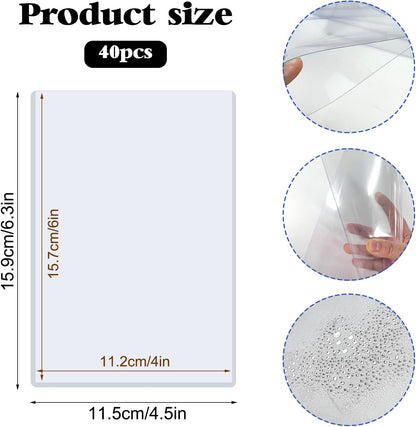 8.5" x 11" Hard Plastic Sheet Protectors, Rigid Clear Waterproof Protectors, Paper Sleeves Photo Plastic Sleeves (14 Pack)