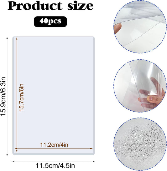 8.5" x 11" Hard Plastic Sheet Protectors, Rigid Clear Waterproof Protectors, Paper Sleeves Photo Plastic Sleeves (14 Pack)