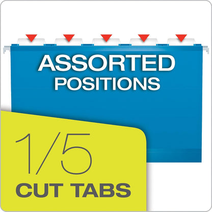 Pendaflex Hanging File Folders, Legal Size, Aqua (PFX415315AQU)
