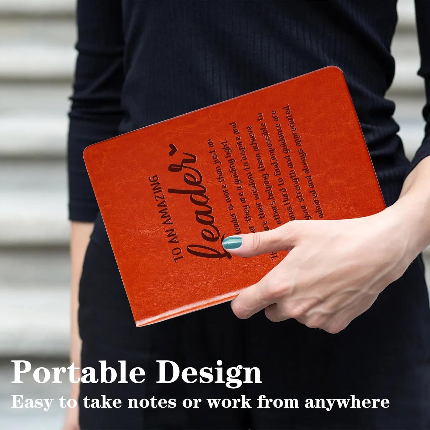 Gift for Boss,A5 Hardcover Leather Journal for Women,Journal Notebook for Work,Thank You Gifts,Leadership Gifts (great LEADER)