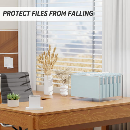 XINGIA Legal Size Hanging File Folders Extra Capacity,1'' Expansion Hanging Folders for Filing Cabinet,12 Pack Wheat Straw File Folders Hanging with Tabs,Pastel Hanging File Organizer for Office