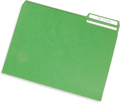 File Folder, 1/3 Cut Tab, Letter Size, Yellow, Great for Organizing and Easy File Storage, 100 Per Box