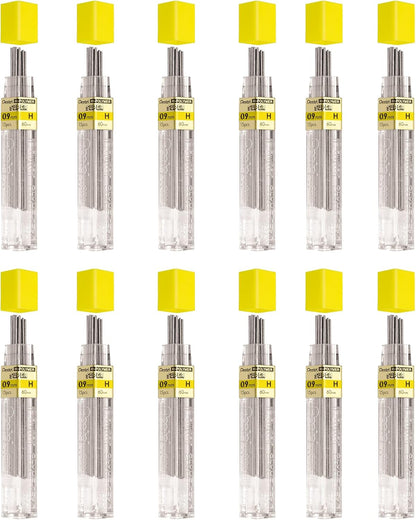 Pentel Super Hi-Polymer Lead Refill, (0.9mm) Thick, 2B, 180 Pieces of Lead, 12 Tubes of Lead (50-9-2B)